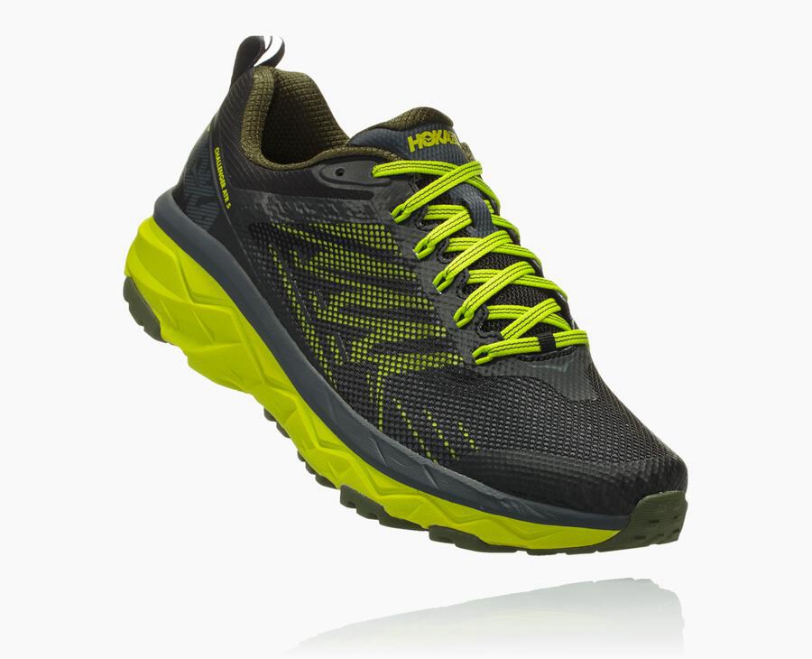 Tenis Hoka One One Trail Hombre Negros/Verdes - Challenger Atr 5 - NWCK23179